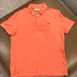 Lacoste Orange Polo Shirt Classic Design